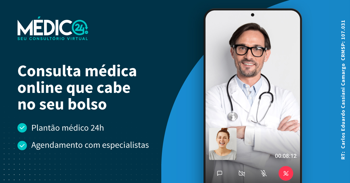 Consulta médica online com plantão 24h - Médico24hs